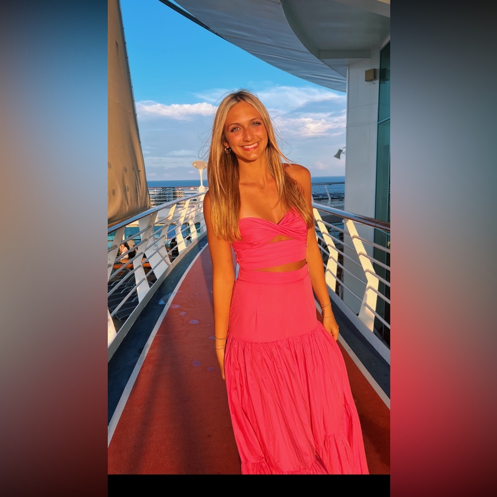 Vibrant Pink Cutout Dress